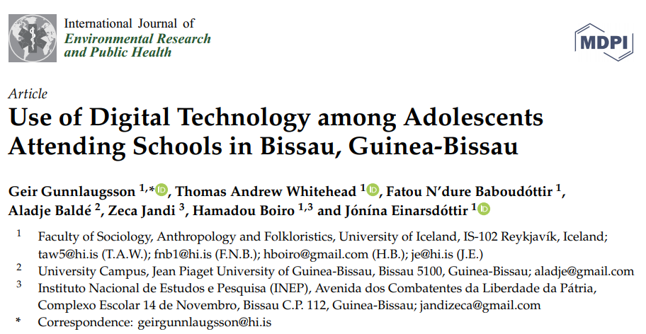 Use of Digital Technology among Adolescents Attending Schools in Bissau, Guinea-Bissau