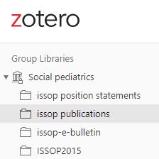 ISSOP publications on Zotero