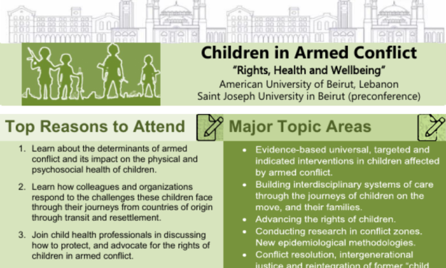 ISSOP2019 – Children in Armed Conflict – 25-28th Sept 2019 – Beirut, Lebanon – Flyer