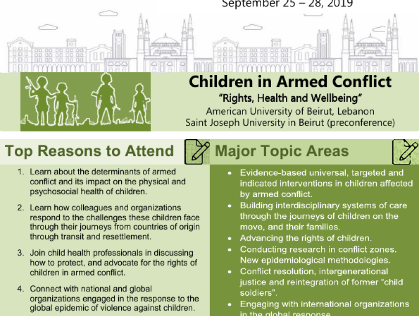 ISSOP2019 – Children in Armed Conflict – 25-28th Sept 2019 – Beirut, Lebanon – Program