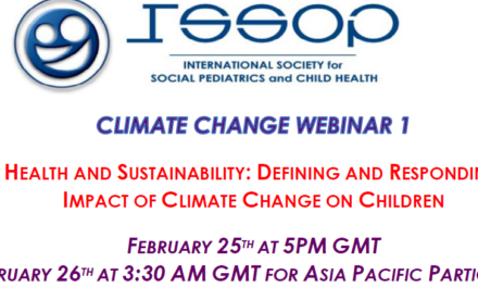ISSOP CLIMATE CHANGE WEBINAR NO.1 ‘CHILD HEALTH AND SUSTAINABILITY’